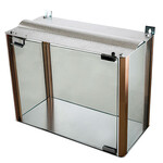 Aluminium and Glass Menorah Box 40*20*40 cm - Copper