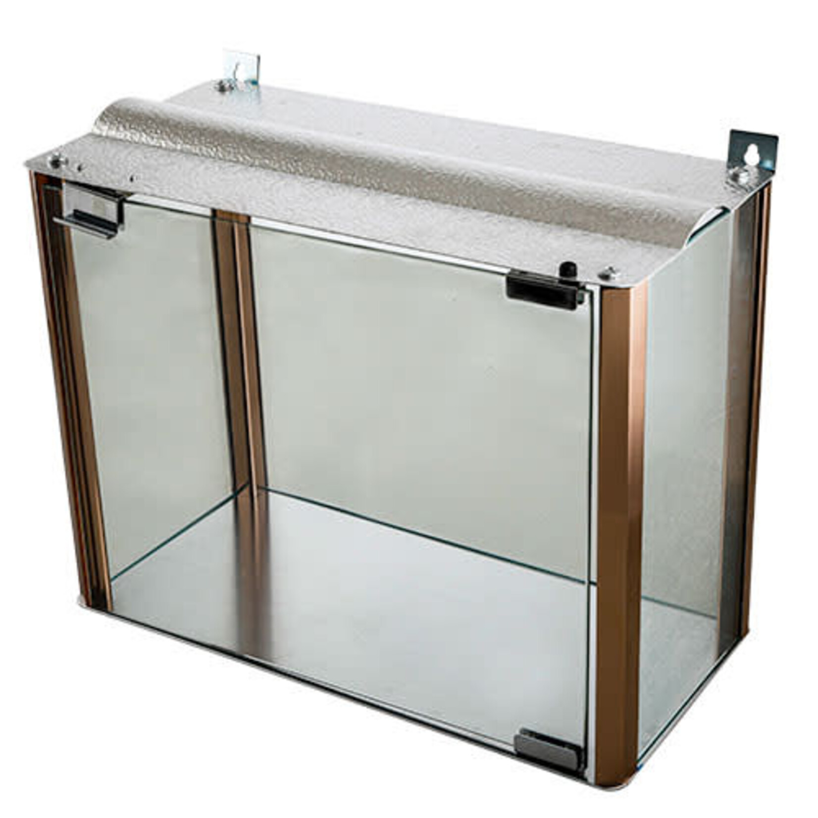 Aluminium and Glass Menorah Box 50*25*70 cm - Copper