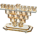 Crystal Elegant Menorah 16cm - Cube Design