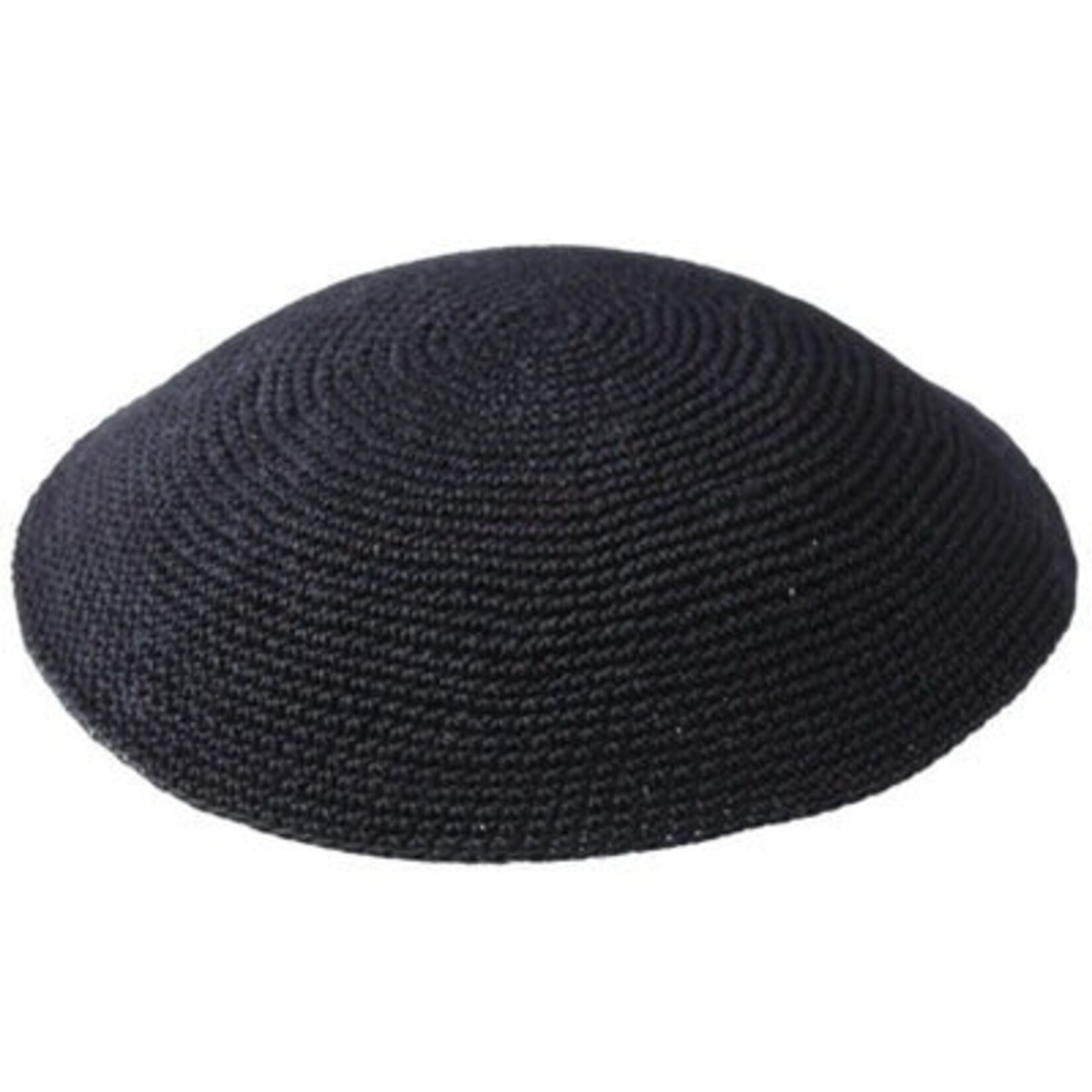Black DMC Knit Kippah, 23cm