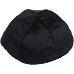 Black Traditional Satin Kippah