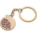 Gold Pomegranate Keychain with Stones 5cm