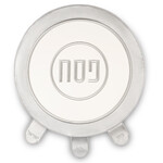 Silver Satin Matzah Cover - Round - Embroidered Pesach