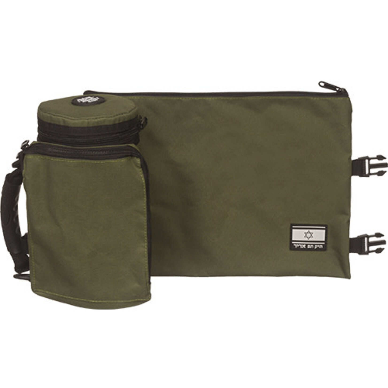 Olive Green Teffilin Case "TIK-TAF" 23 cm