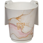 Pink and Gold Marble Washing Cup - Bamboo