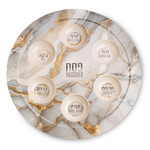 Gold Marble Seder Plate - Round