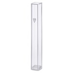 Clear Plastic Mezuzah with Silver Accent 12 cm