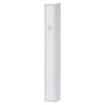 White Plastic Mezuzah with White Accent 12 cm