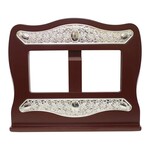 Shtender, Wood and Silver Plated 14" X 12"