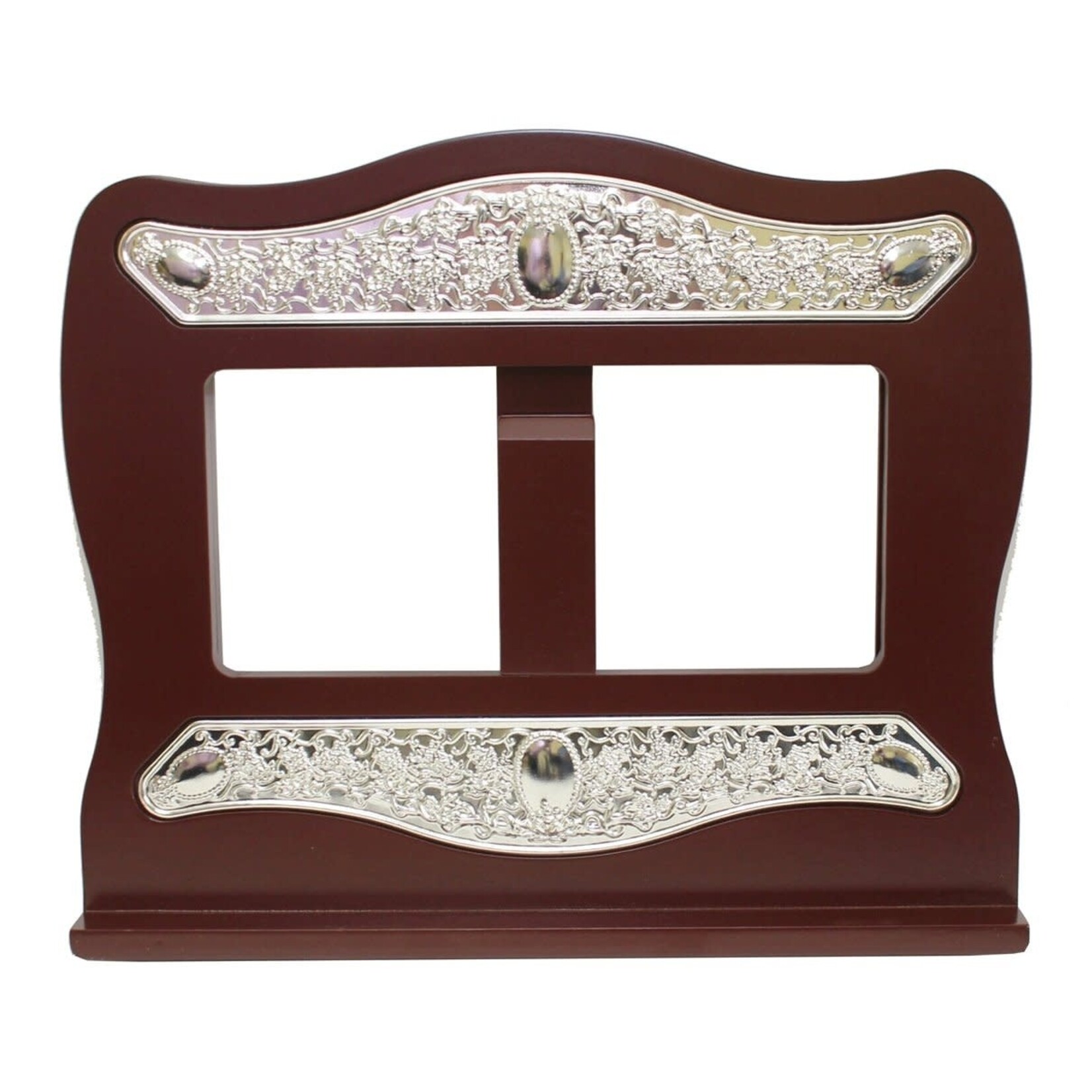 Shtender, Wood and Silver Plated 14" X 12"