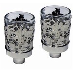Jerusalem Design Neronim Candle Holders - Silver Plated - 2 Pack - 3"H