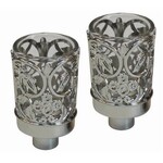 Pewter Design Neronim Candle Holders - Silver Plated - 2 Pack - 3"H