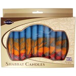 Safed Shabbat Candle - Harmony Turquoise - 5.5"
