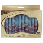 Safed Shabbat Candle - Fantasy Blue - 5.5"