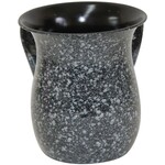 Washing Cup, Black and Grey Marble Design