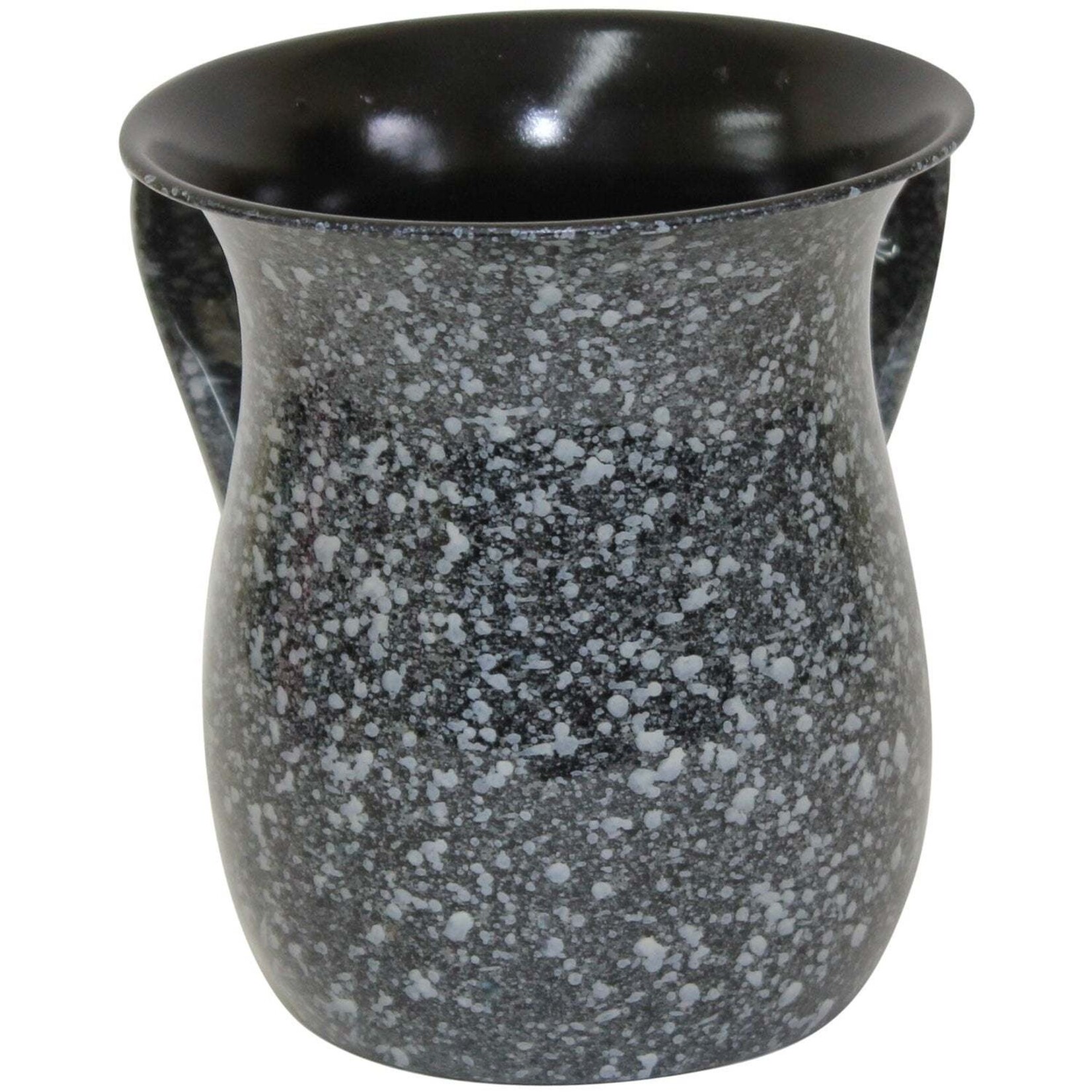 Washing Cup, Black and Grey Marble Design