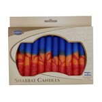 Safed Shabbat Candle - Harmony Red/Blue - 5.5"