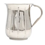 Washing Cup, Silver with Dotted Line Design