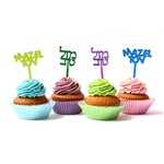 Mazel Tov Cake Topper in Hebrew and English