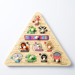 Passover 10 Plagues Wooden Puzzle, Pyramid-Shaped
