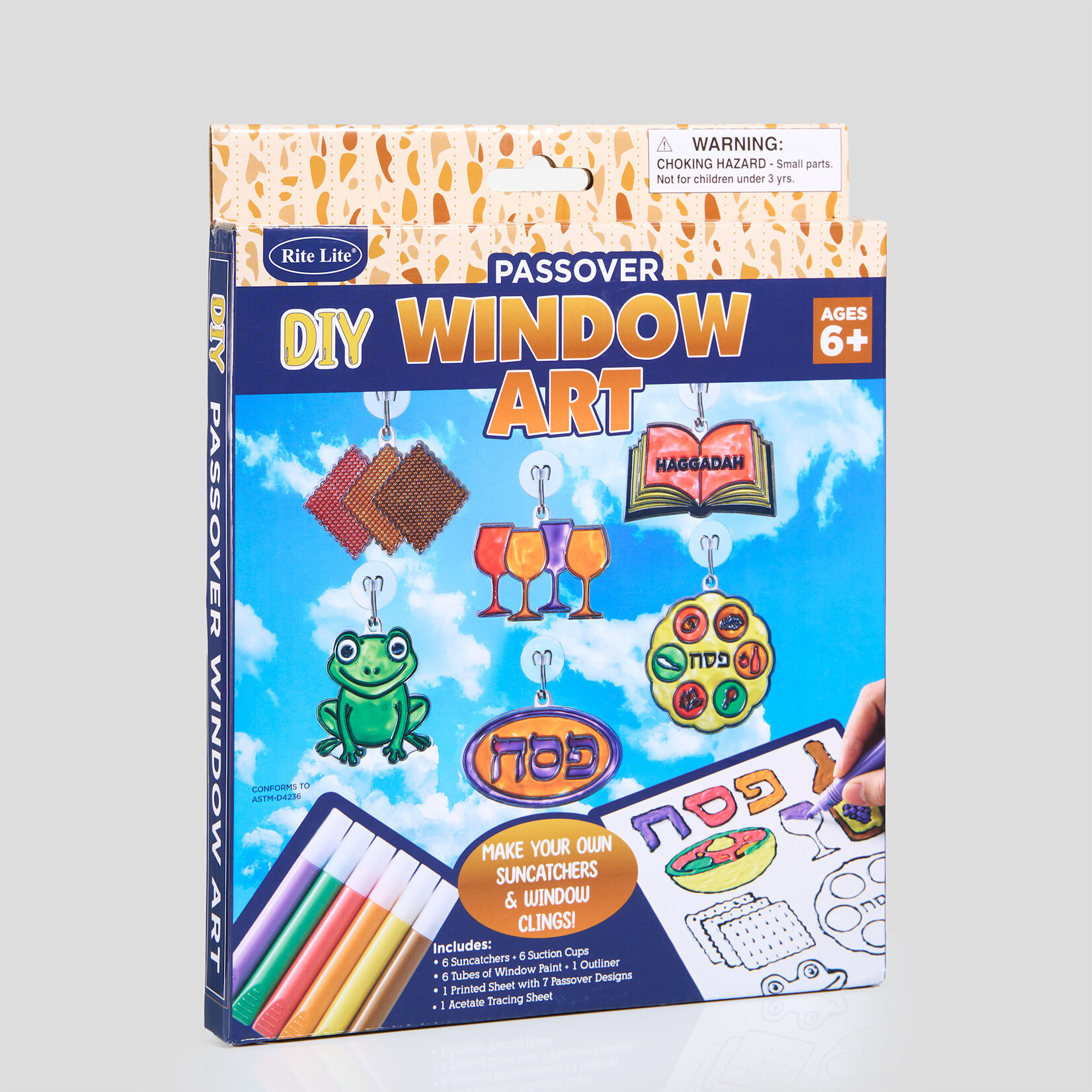 D-I-Y Passover Window Art Suncatchers, 6pcs