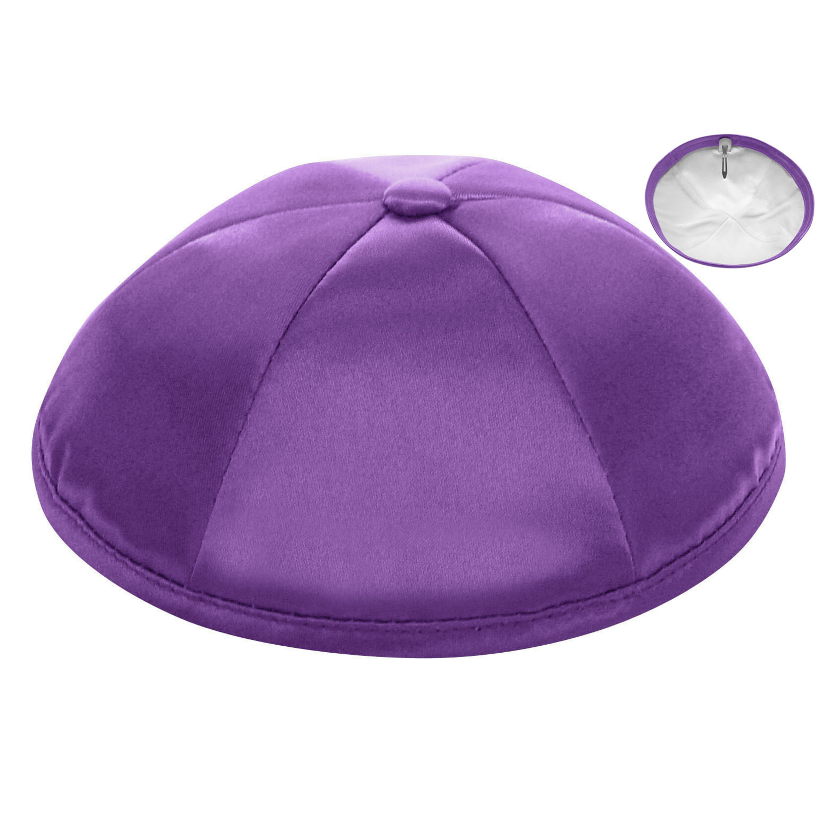Deluxe Medium Purple Satin Kippah