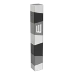 Puzzle Mezuzah Case, Black and Grey