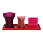 Havdalah Set, Grooved, Pink