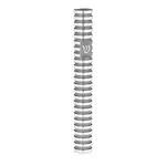 Round Mezuzah Case (S), Grooved, Grey