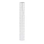 Round Mezuzah Case (S), Grooved, Light Grey