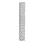 Square Mezuzah Case (S), Grooved, Silver