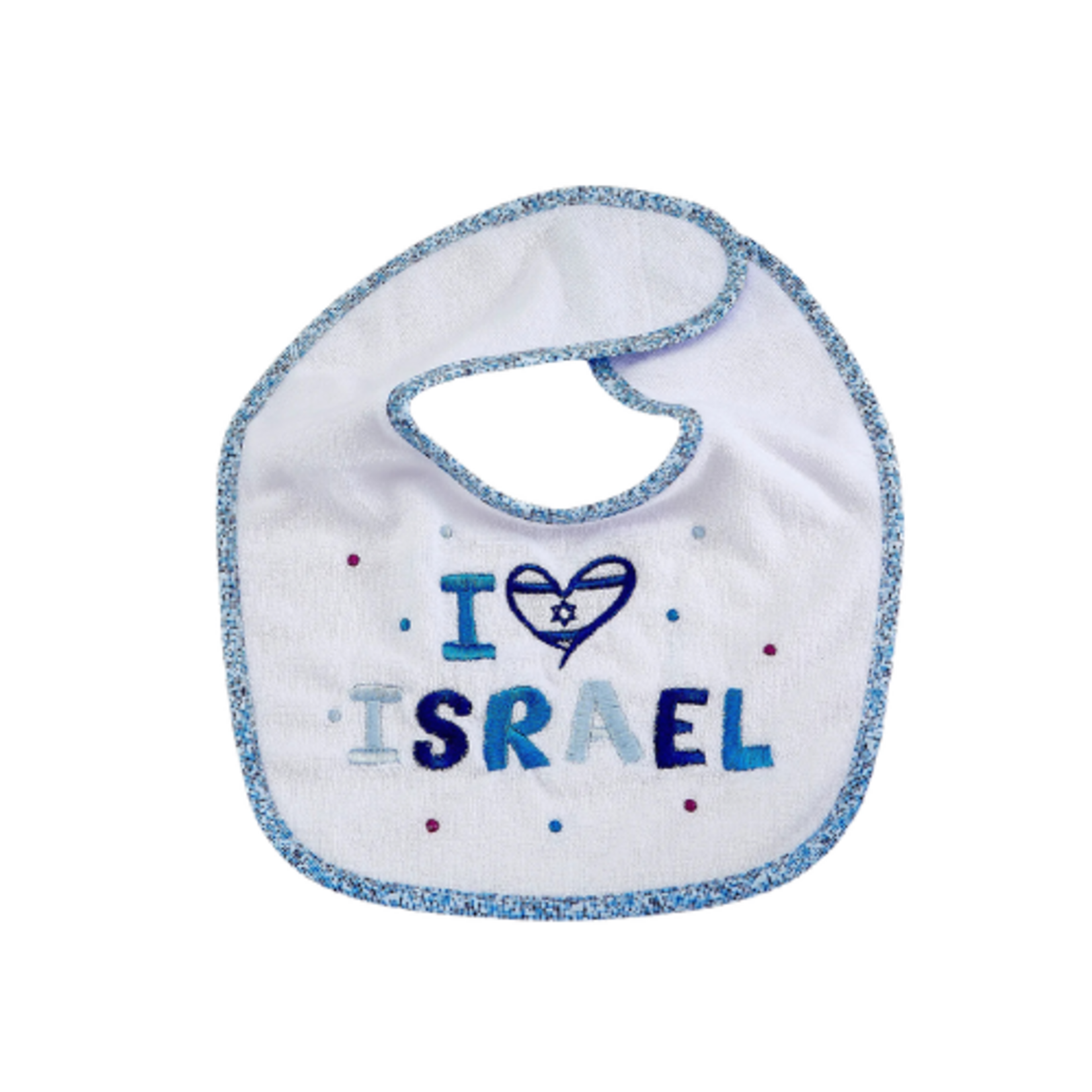 'I Love Israel'' Embroidered Bib
