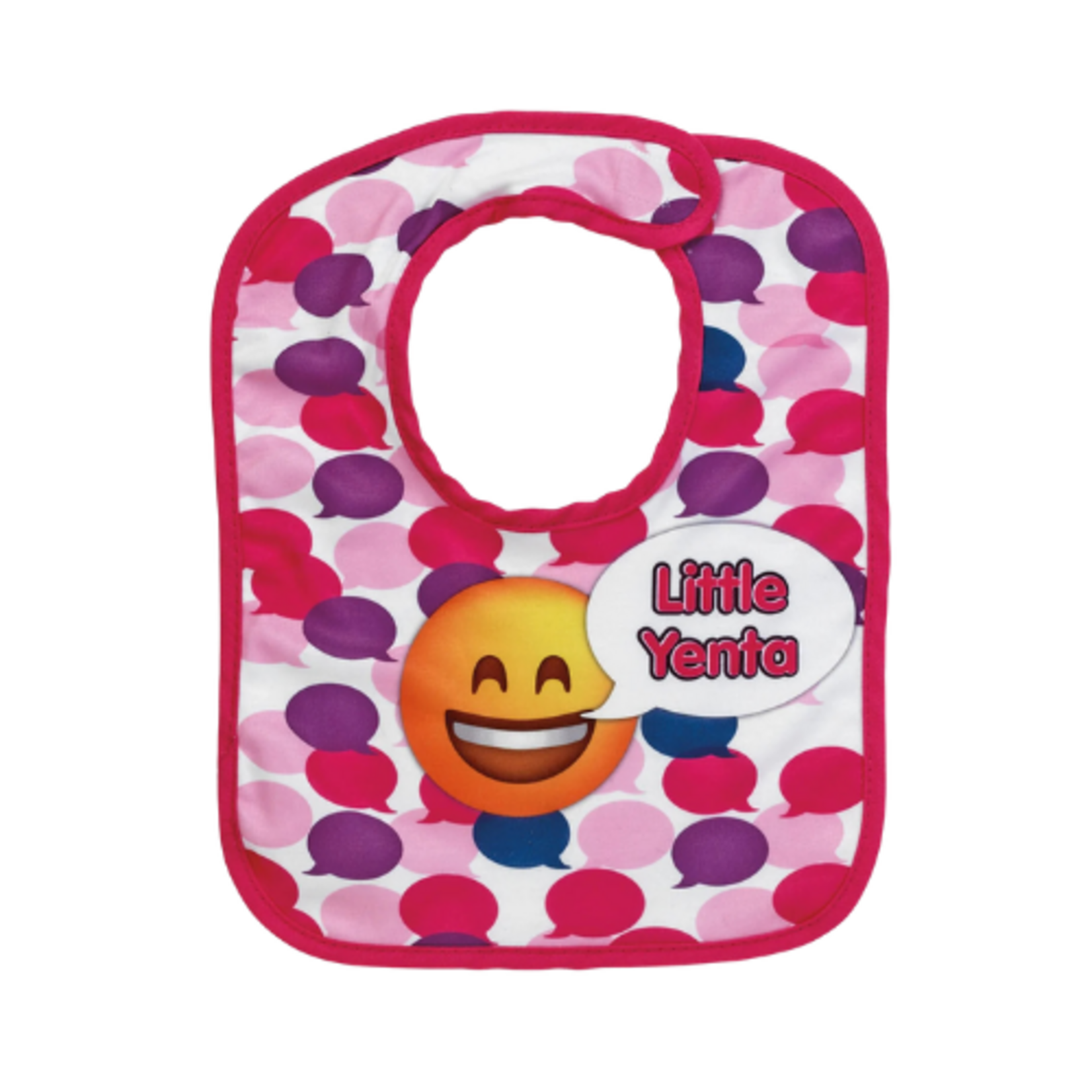 "Little Yenta" Printed Emoji Bib