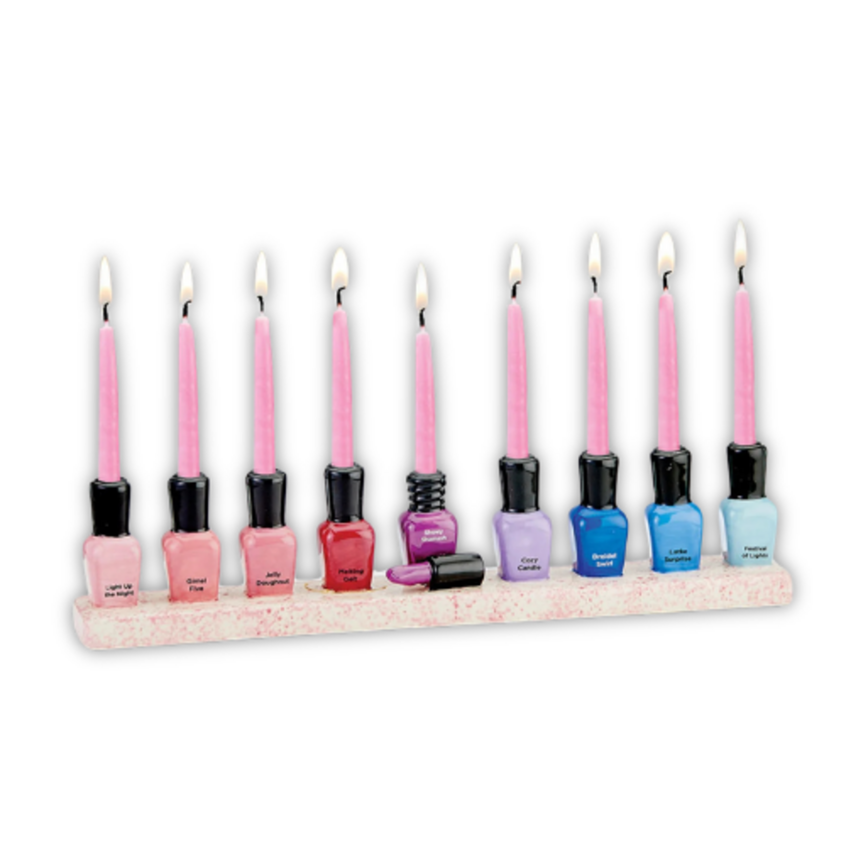 Ceramic Chanukah Menorah, Nail Polish Design