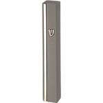 Stone-Silver Concrete Mezuzah Case 12cm