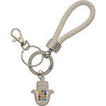 Hamsa Choshen Stones Silver/White - Keychain