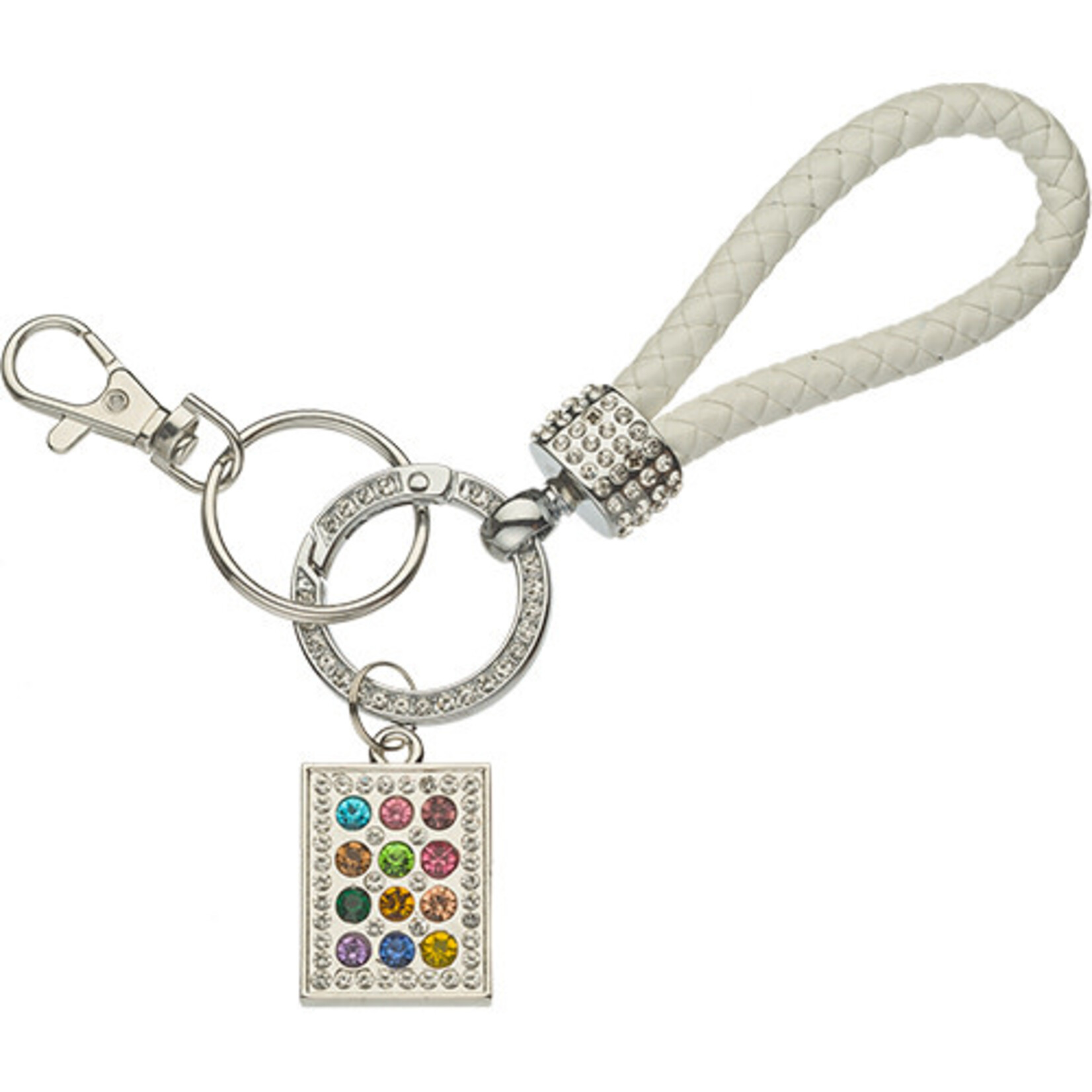 Choshen Stones Silver/White - Keychain