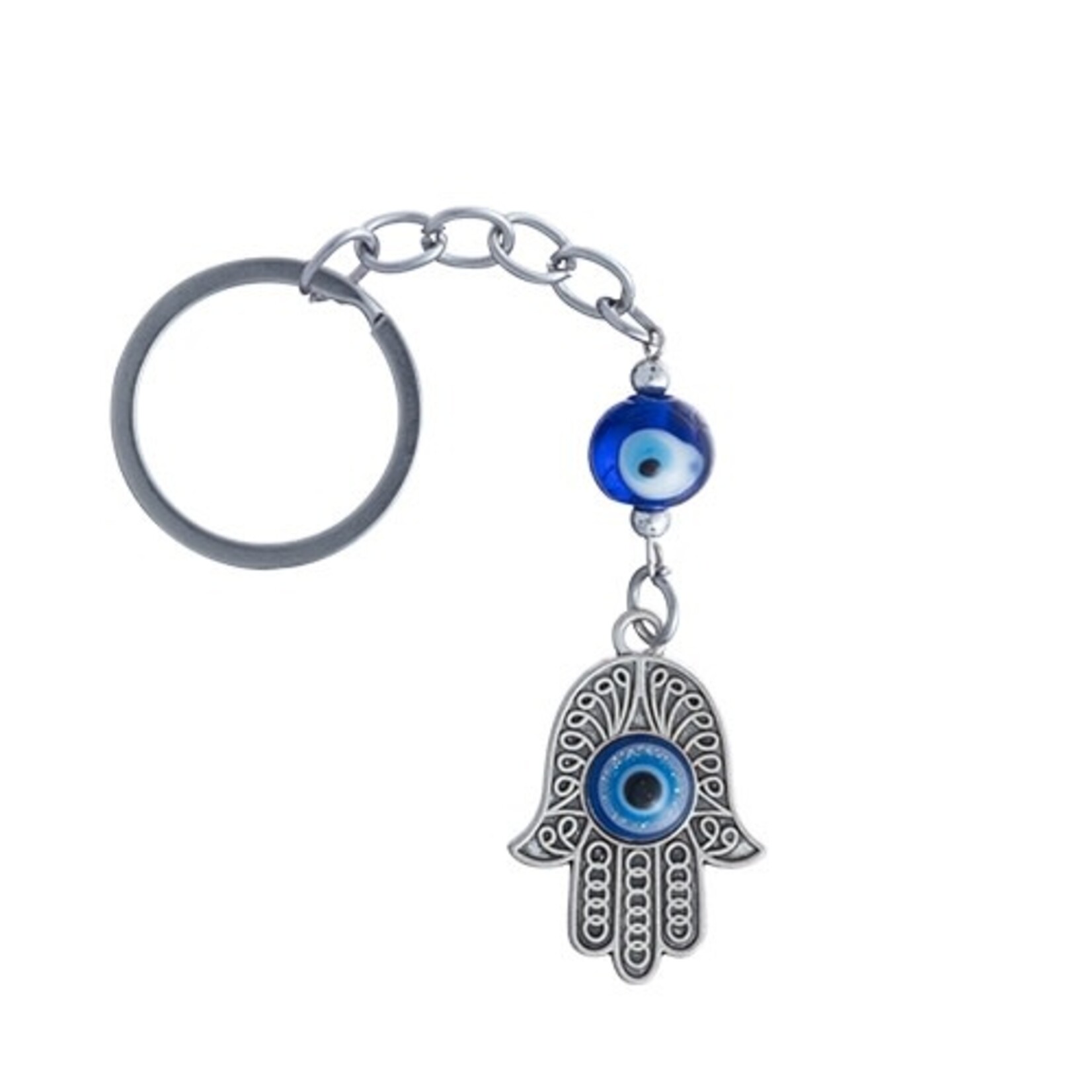 Hanging Hamsa Keychain with Blue Eye 3.5cm