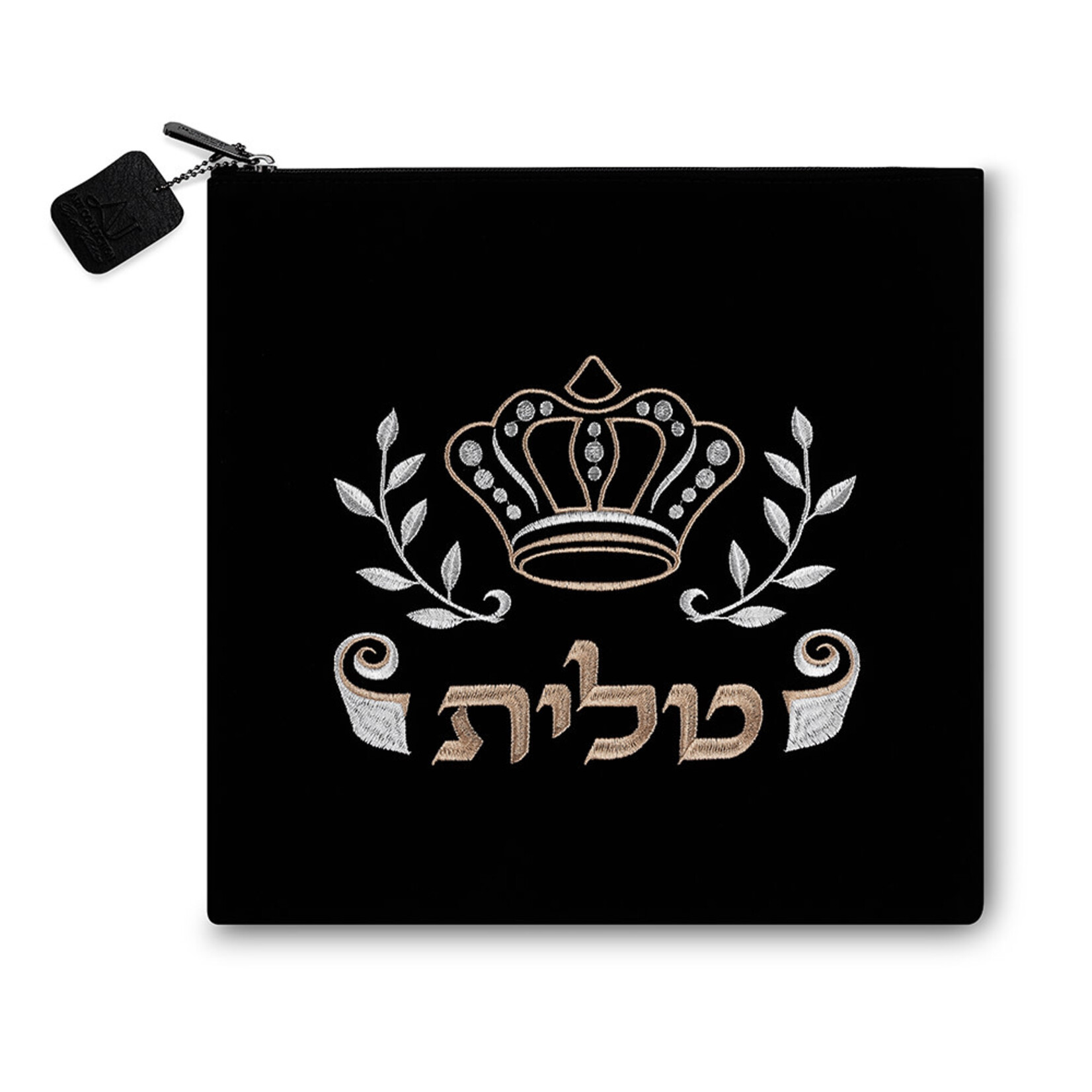 Crown - Black Velvet Tallit Bag