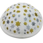 Linen Kippah for Kids  18 cm