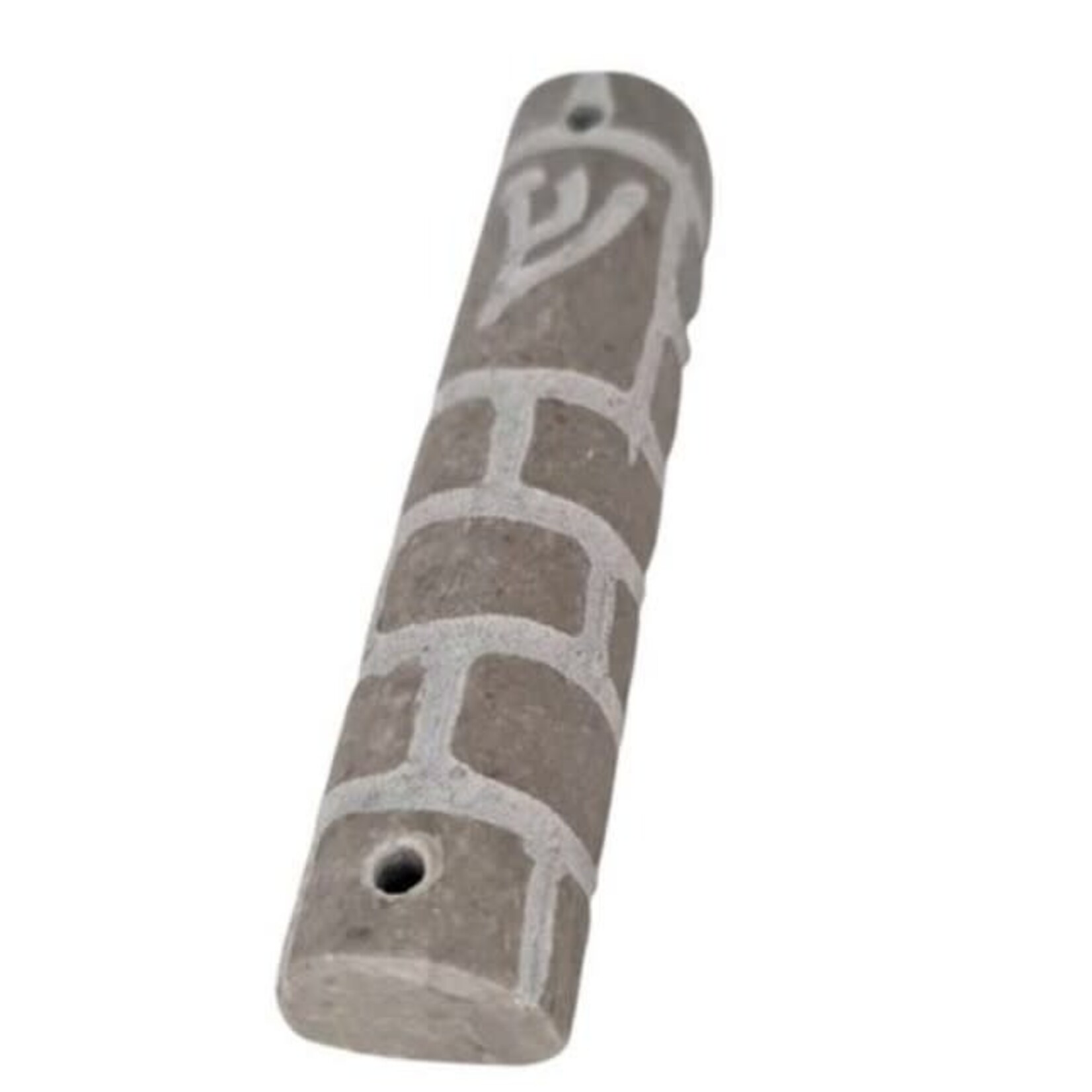Jerusalem marble mezuzah case 7 cm