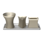 Havdalah Set, Grooved, Pale Gold