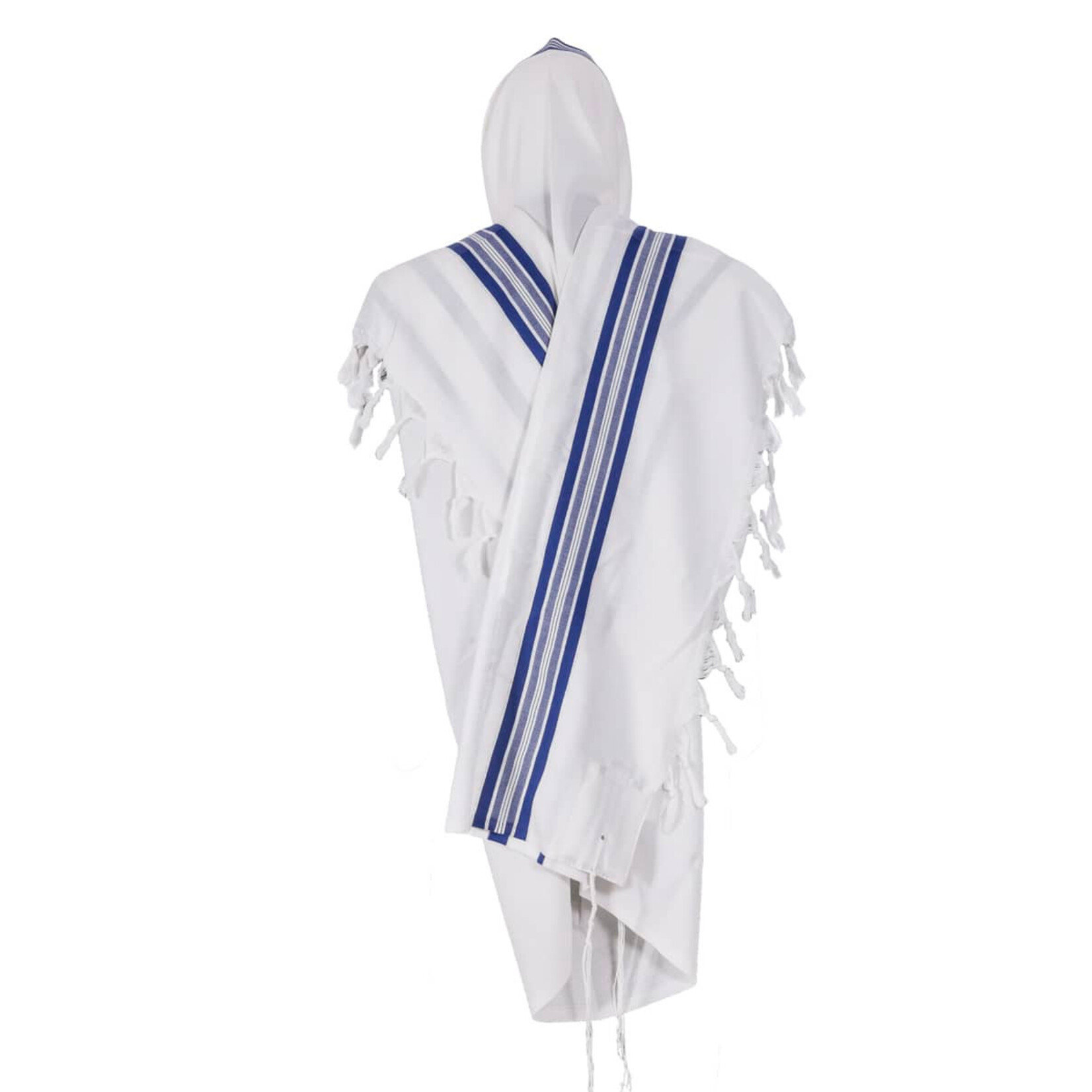 Tallit, Tashbetz, Blue & Silver Stripes