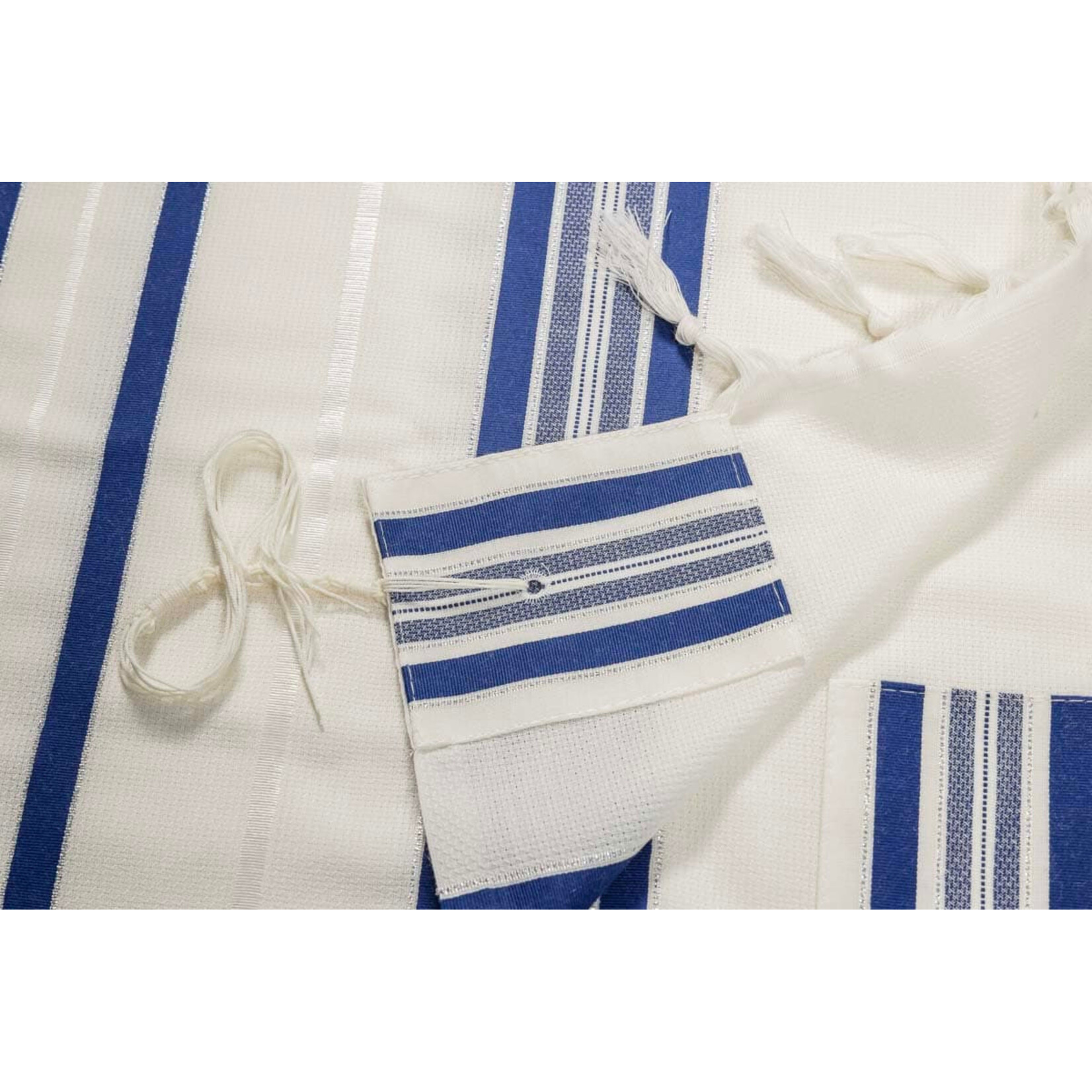 Tallit, Tashbetz, Blue & Silver Stripes