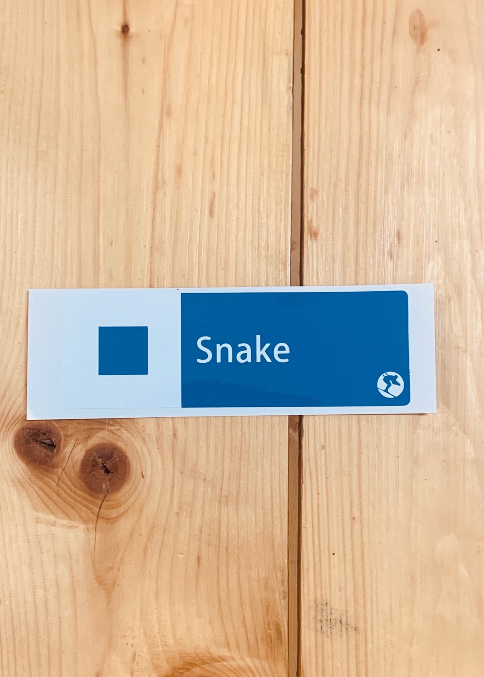 Snake Trail Sign Sticker (6"x2")