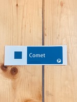 Comet Trail Sign Sticker (6"x2")