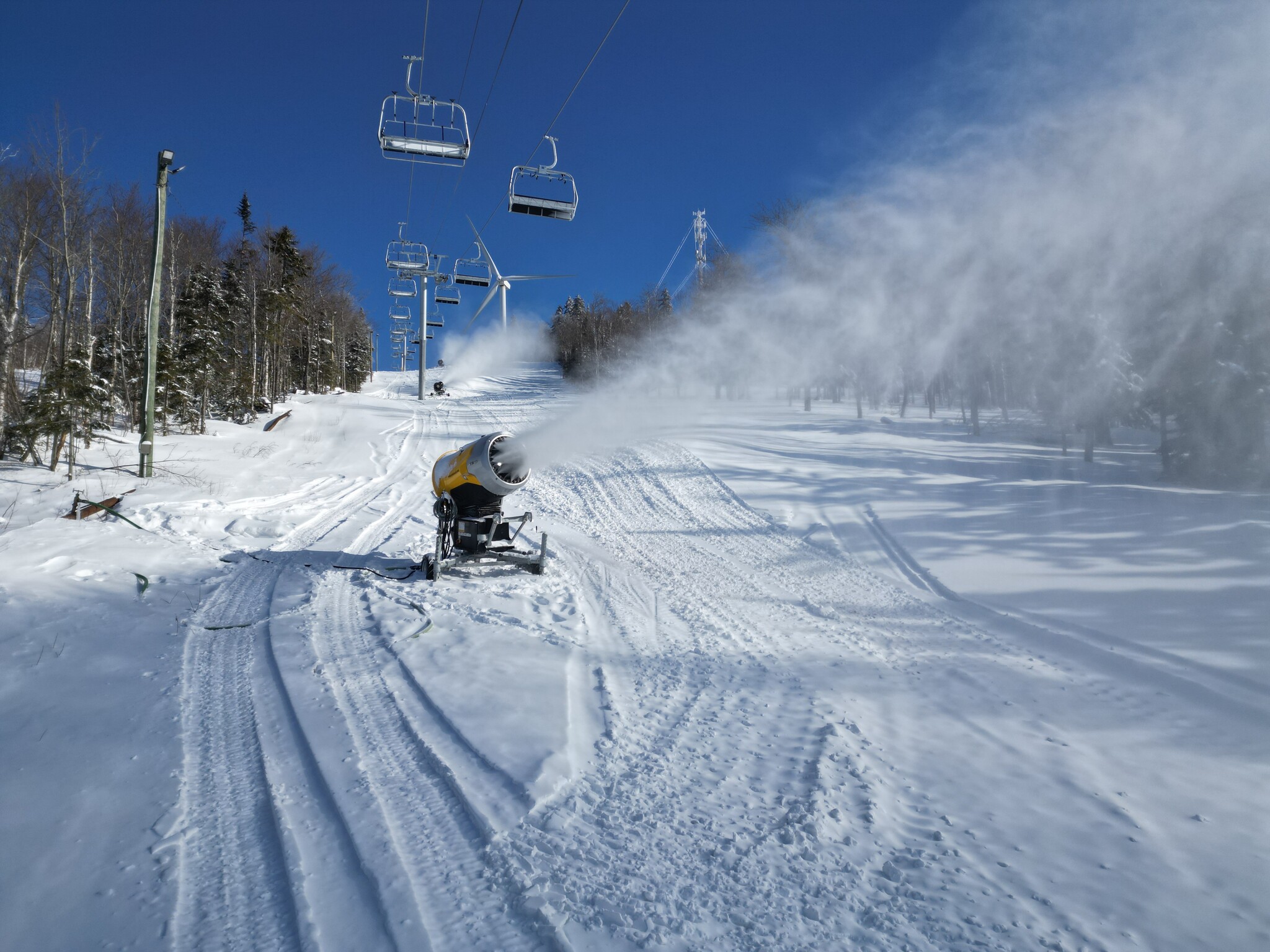 Snow gun on the mountain
