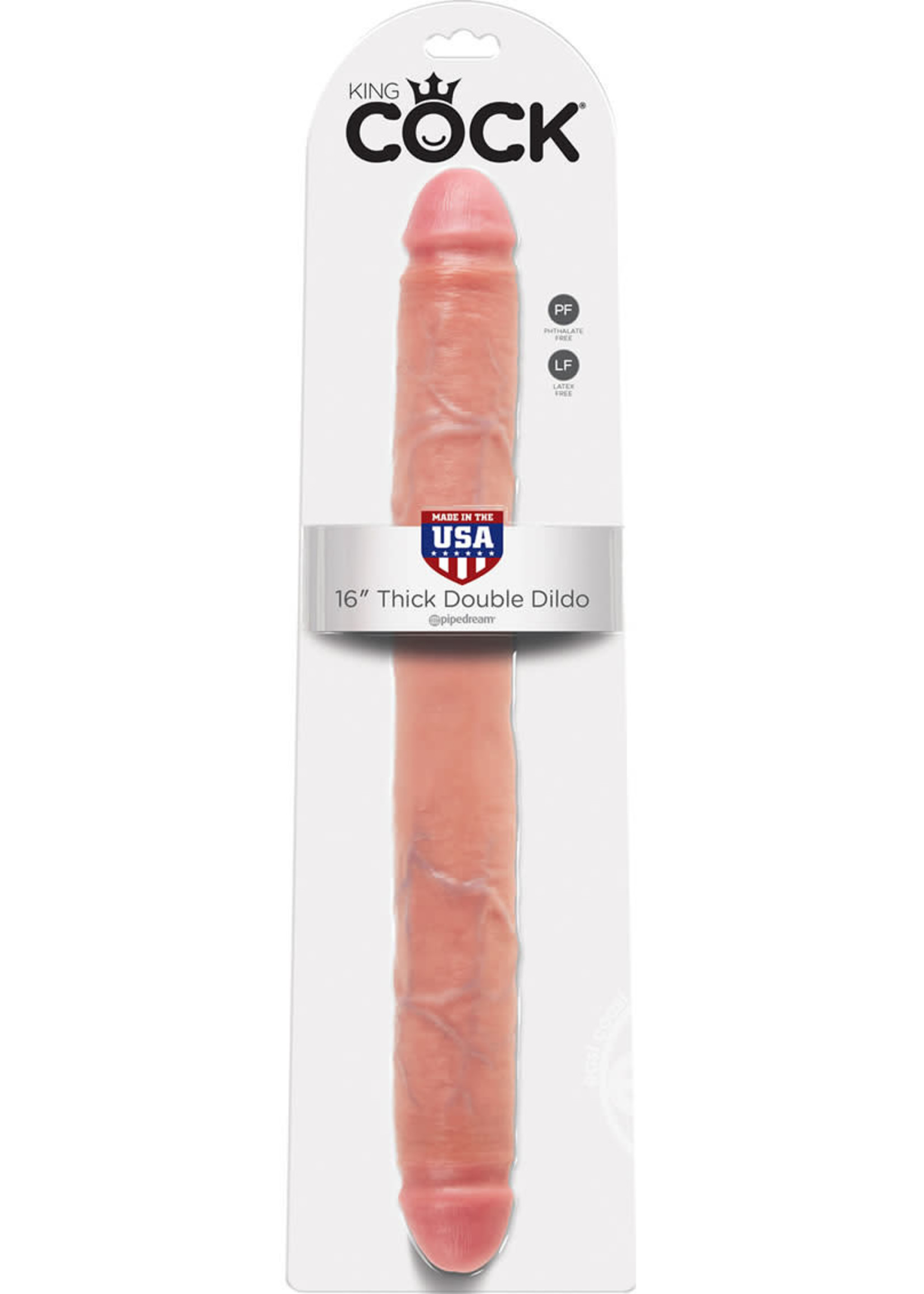 King Cock King Cock Thick Double Dildo 16in - Vanilla