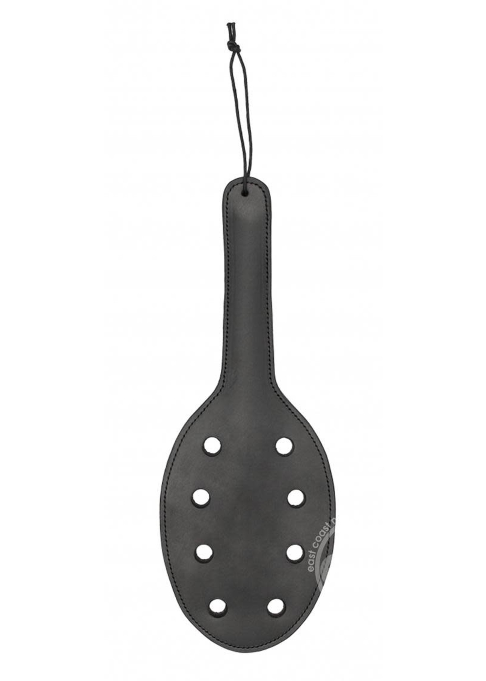 Ouch! Pain Saddle Leather Paddle with 8 Holes - Black