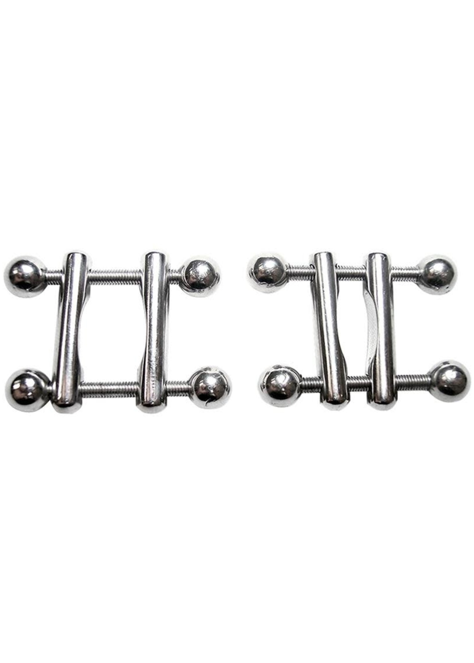 Rouge Rouge Stainless Steel Adjustable Ball End Nipple Clamps